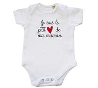 DSTNY Body bébé Je suis le petit cœur de ma Maman- Blanc (taille 0-3mois)