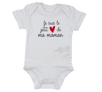 DSTNY Body bébé Je suis le petit cœur de ma Maman- Blanc (taille 3-6mois)