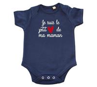 DSTNY Body bébé Je suis le petit cœur de ma Maman- bleu marine (taille 6-12mois)