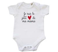 DSTNY Body bébé je suis le petit cœur de ma mamie Blanc 0-3 mois