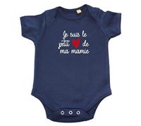 DSTNY Body bébé je suis le petit cœur de ma mamie Bleu marine 6-12 mois