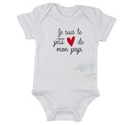 DSTNY Body bébé je suis le petit cœur de mon papi Blanc 12-18 mois