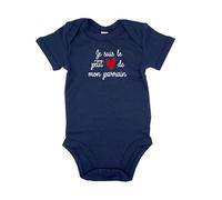 DSTNY Body bébé Je suis le petit cœur de mon Parrain - bleu marine (taille 0-3mois)