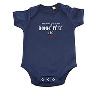 DSTNY Body Bébé Maman Je t'aime Bonne fête à Personnaliser Bleu Marine 6-12 Mois