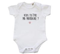 DSTNY Body Bébé Veux tu être ma Marraine Blanc 12-18 Mois