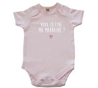 DSTNY Body Bébé Veux tu être ma Marraine Rose 6-12 Mois