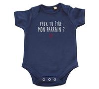 DSTNY Body Bébé Veux tu être mon parrain Bleu marine 12-18 mois