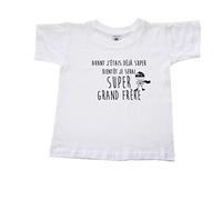 DSTNY T-Shirt Enfants Unisexe Avant j'étais déjà Super Bientôt Je Serai Super Grand frère - Blanc (Taille 12-14ans)