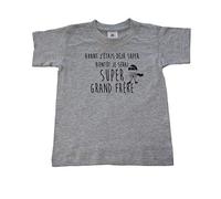 DSTNY T-Shirt Enfants Unisexe Avant j'étais déjà Super Bientôt Je Serai Super Grand frère - Gris (Taille 1-2ans)