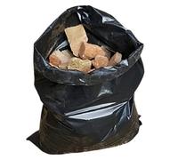 DSTOCK60 - 10 SACS À GRAVATS 75 L TRÈS RÉSISTANTS - SAC PLASTIQUE NOIR 60 X 100 CM - 110 microns - Résistance 30 KG