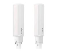 DSTOCK60 - 2 ampoules LED PL-C 2P G24d - CorePro - 8,5W - 4000K - 1000 lumen - 30 000 heures de vie - Compatible Philips