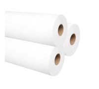 DSTOCK60-3 rouleaux de draps d'examen jetables - 70 x 190 cm - grosses bobines de 60 formats - blanc pure ouate de cellulose - 2 fois plus de papier qu'un rouleau classique