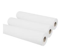 DSTOCK60-3 Rouleaux de draps d'examen plasitifiés blancs - 50x115 cm - imperméable et résistant - qualité médical