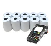 DSTOCK60-50 Bobines de papier thermique TPE 57x18 m - Sans Bisphénol A - Papier ticket carte bancaire/terminaux de paiement - Fabrication Française - Rouleaux thermiques blancs - Mandrin 12 mm (