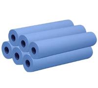 (DSTOCK60) - 6 Draps d'Examen - 50 x 115 - Plastifiés - Résistants - Absorption Optimale - Prédécoupés tous les 115cm - Largeur 50cm - Lot de 6 rouleaux