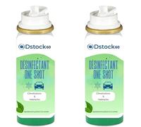 DSTOCK60 - Aérosol One Shot Nettoyant Climatisation & Habitacle Auto - Parfum Menthe - Élimine les Mauvaises Odeurs - Traitement Intérieur Véhicule, Chambres Froides, Convecteurs - 150ml (2 aérosols)