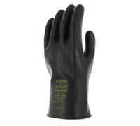 DSTOCK60 Ansell Emperor ME101 Gants en latex de caoutchouc naturel, protection contre les produits chimiques et les liquides - Taille 8,5 (L) - Noir (Sachet de 1 paire)