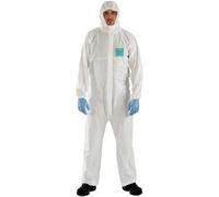 DSTOCK60 - Combinaison AlphaTec 2000 Ts plus Taille M - Blanc - Combinaison de protection jetable à capuche - Protection chimique de catégorie III - Industrie, Chimie