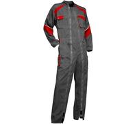 DSTOCK60 - Combinaison de travail multipoches - double fermeture - LUZERNE - gris/rouge - 401221 - LMA - Taille 1 (XS)