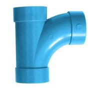 DSTOCK60 - Dérivation Té égal Y 90° PVC Bleu Diamètre 50 mm F/F/F