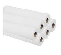 DSTOCK60 - Drap d’examen médical 70 x 190 cm - Lot de 6 rouleaux - 2 plis pure ouate 2x18g - Blanc - 30 formats prédécoupés - Hygiénique et résistant