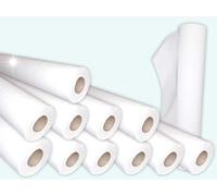 DSTOCK60 - DRAP EXAMEN 60 X 35CM - BLANC LISSE - 135 FORMATS - 2 X 18GRS - LOT DE 12 ROULEAUX