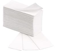 DSTOCK60 - Essuie-main enchevêtré Papier pliage en W blanc - Ouate de Cellulose - 2 épaisseurs - 22 x 35 cm - Carton de 3750 feuilles