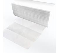 DSTOCK60- Essuie-mains pliés en Z 1 pli eco pure ouate gaufré - 15 paquets de 200 formats soit 3000 feuilles au total - 21 x 24 cm - Agréé contact alimentaire