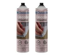 DSTOCK60 - Lot de 2 décolles étiquettes 400 ml, Aérosol - spray pour décoller les étiquettes - élimine étiquettes, colles et résidus rapidement, dissolvant d'adhésifs