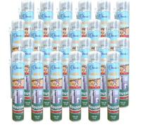 DSTOCK60 - Lot de 24 mousses expansives Manuelles- 750ml - Mousse polyuréthane professionnelle manuelle - Isole, colle et rebouche - Extérieur et intérieur