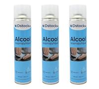 DSTOCK60 - Lot de 3 - Alcool isopropylique 99° aérosol - 600ml - Parfait comme nettoyant, solvant et dégraissant