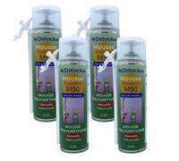 DSTOCK60 - Lot de 4 - Mousses expansives manuelles 300ml - mousse polyuréthane professionnelle - Isole, colle, rebouche - extéri