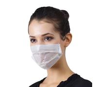 DSTOCK60 - Masque Papier 1 Pli Jetable - Hygiène Alimentaire - Élastiques Sans Latex - Boîte Distributrice de 100 - Usage Unique - Economique (10000)