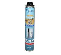 DSTOCK60 - MOUSSE EXPANSIVE 750 ML - MOUSSE POLYURÉTHANE PROFESSIONNELLE - ISOLE, COLLE ET REBOUCHE - MOUSSE PISTOLABLE - EXTÉRIEUR ET INTÉRIEUR