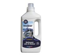 DSTOCK60-Nettoyant Cale & Moteur Concentré VEGEBOAT 1L - Dégraissant Écologique Formulé à Base de Végétaux, Salissures Importantes, Compartiment Moteur & Fonds de Cale Bateau (1)
