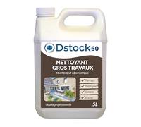DSTOCK60 - Nettoyant gros travaux - 5L - Traitement rénovateur multi-surfaces, décapant pierres, plastique, ciment, résine - 1 bidon