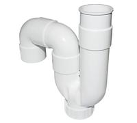 DSTOCK60 Siphon Universel en PVC Blanc 40 mm