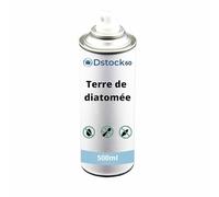 DSTOCK60 - Terre de diatomée aérosol 500 ml - Destinés aux poulaillers, clapiers et litières - Élimine les insectes et acariens rampants