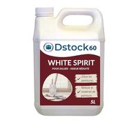 DSTOCK60 - White Spirit - 5L - Diluant et nettoyant peinture - Odeur réduite - Nettoie matériel - 1 bidon