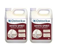 DSTOCK60 - White Spirit - 5L - Diluant et nettoyant peinture - Odeur réduite - Nettoie matériel - 2 bidons