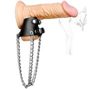 DstoLusre Anneau pénien en cuir BDSM, anneau de testicule réglable, pénis, civière de boule, civière de boule de bondage, civière de boule, scrotum, testicule, pénis SM, jouet sexuel for hommes