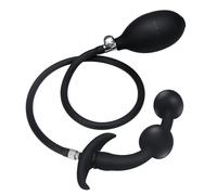 DstoLusre Plug Anal géant gonflable, godemichet Anal en Silicone avec pompe et 2 perles en acier, boules anales for l'expansion de l'anus et du vagin, jouets sexuels érotiques for femmes et hommes