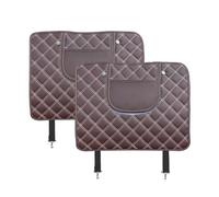 DSWERMG 2 Pièces Voiture Protège de Kick Mat pour Nissan X-Trail T32 T33, Coussin de Protection Siège Anti-Coup Pied, Accessoires Voiture,Coffee-Short