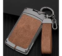 DSWERMG Housse de Clé Voiture pour Renault Koleos Kadjar CAPTUR City K-ZE, Porte-Clés Protection Coque Étui Clé Télécommande Cas Couverture, Accessoire Voiture,B-Brown
