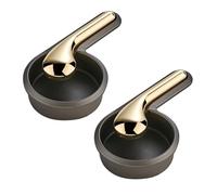 DSWZLQDXB 2 Poignée Encastrées en Alliage de zinc Poignées de Porte à Porte Doré Coulissantes Boutons Cachée pour Porte Coulissante Armoire Placard Tiroir (Hole spacing 32 mm,grey)