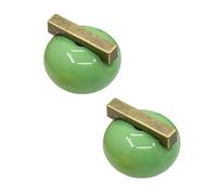 DSWZLQDXB 2 Stück Möbelgriffe Einloch Porzellan Keramikgriff Mehrfarbig Sphérique Design Türknöpfe für Kinder Niedlicher SchubladeKnauf Schrankknöpfe für Schränke,Wohnzimmer (green)