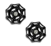 DSWZLQDXB 2pcs Poignée de Armoire Fer Boutons de Porte Style industriel Poignées Placard Rétro Tirettes De Tiroir Cuisine Chambre Meubles tire (black)