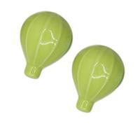 DSWZLQDXB 2pcs Poignées D'armoire en porcelaine Boutons Porte pour Enfants manche en céramique Tirage pour Tiroir,Armoires Poignet de Placard Conception de montgolfière (green)