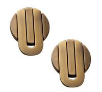 DSWZLQDXB 2x Poignées de placards Alliage de zinc Poignée rabattable Boutons de portes Cuisine Vintage Cabinet tirette Style européen Poignet pour Tiroir Intérieure Meuble (S,bronze)