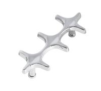 DSWZLQDXB Poignées de Placard argent Chambre d'enfant Cuivre pur Poignet de Profilés en Laiton Boutons garde-robe D'armoire Porte Tirettes Tiroir (96mm hole spacing)